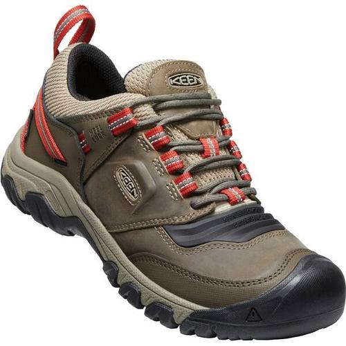 KEEN Herren Trekkinghalbschuhe RIDGE FLEX WP M-TIMBERWOLF/KETCHUP, Größe 41 in Grau