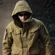 Veste militaire imperméable pour hommes pare-brise Dulcd shield manteau de bombardier à capuche