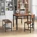 Gymax 4pcs Dining Table Set Rustic Desk 2 Chairs & Bench w/ Storage - See Details