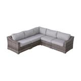 LSI Wicker/Rattan 4 - Person Seating Group with Cushions