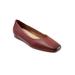 Wide Width Women's Vellore Ballerina Flat by SoftWalk in Dark Red (Size 12 W)