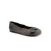 Wide Width Women's Savannah Flat by SoftWalk in Black White Pony (Size 9 W)