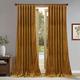 StangH Velvet Curtains Mustard Gold - 96 inches Living Room Back Tab Window Curtains Super Soft Vintage Decor Drapes Light Blocking Thermal Insulated Sliding Door Curtains, W52 x L96, 2 Panels