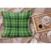 East Urban Home Ambesonne Checkered Fluffy Throw Pillow Cushion Cover, Old Fashioned Irish British Tile Mosaic In Vibrant Green Colors | Wayfair