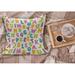 East Urban Home Ambesonne ABC Fluffy Throw Pillow Cushion Cover, Funny Letters In Lively Colors Cartoon Style ABC Alphabet On Polka Dots Backdrop | Wayfair