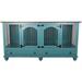 Tucker Murphy Pet™ Stelly Large Double Wide Credenza Pet Crate Wood in Blue/Yellow | 45 H x 87 W x 31.75 D in | Wayfair