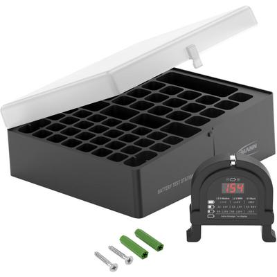 Batteriebox inkl. Tester für 56 Batterien aaa, aa, 9V - Ansmann