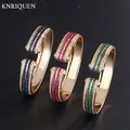 Bracelets de mariage de luxe pour femmes bracelets de manchette vintage saphir émeraude