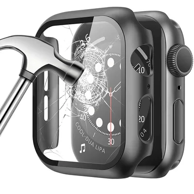 Verre + couvercle pour boîtier Apple Watch 45mm 41mm 44mm 40mm 42mm 38mm accessoire iWatch