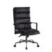 Leatherette Upholstered Wooden Office Chair with 5 Star Base, Black