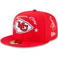 Men's New Era Red Kansas City Chiefs Starry 59FIFTY Fitted Hat