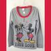 Disney Tops | Disney Mickey Minnie True Love Graphic Tshirt Small | Color: Gray/Red | Size: S