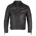 Mens Ashwood Diamond Vintage Brown, Tan Biker Style Leather Jacket - Red, Black Leather Jackets (Black, X-Large)