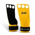 Reyllen® Series 3 BumbleBee X Gymnastic Grips, 3-Hole Hand Grips Strengthener for Crossfit, Weightlifting, Powerlifting, Athletes Palm Protection Hand Guards, Unisex Fitness Workout Equipment -(Large)