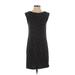 Apt. 9 Casual Dress - Shift Crew Neck Sleeveless: Black Solid Dresses - Women's Size X-Small