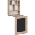Bim Furniture - Bureau mural pliant tilt chêne sonoma + tableau noir