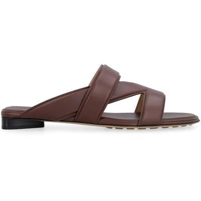 The Band Flat Sandals Brown Bottega Veneta Flats On Lyst Accuweather Shop