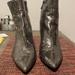 Michael Kors Shoes | Michael Kors Heeled Booties, Never Worn, Snake Skin Pattern | Color: Silver | Size: 8