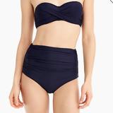 J. Crew Swim | High-Waisted Ruched Bikini Bottom | Color: Blue | Size: Xs