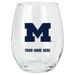 Michigan Wolverines 15oz. Personalized Stemless Glass Tumbler
