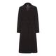 Anastasia Womens Black Wool Cashmere Winter Belted Wrap Coat Size 16