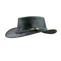 Black Jungle Bulat Leather hat Western hat Cowboy hat Australien hat (Black, M)