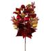 Vickerman 677148 - 28" Red Poinsettia Decorated Spray (2 Pack) (L212728)