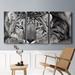 Latitude Run® Snow Leopard Sanctuary- Premium Gallery Wrapped Canvas - Ready To Hang Canvas, in Black/Blue/Green | 48 H x 96 W x 1 D in | Wayfair