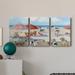 Rosecliff Heights Beach Bark Park II- Premium Gallery Wrapped Canvas - Ready To Hang Canvas in Black/Blue/Green | 12 H x 24 W x 1 D in | Wayfair
