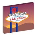 Trinx Las Vegas Welcome Sign, Las Vegas Nevada, Graphic Art Wrapped Canvas Canvas, Solid Wood | 20 H x 24 W x 1.5 D in | Wayfair