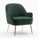 Accent Chair - Everly Quinn Velvet Accent Chair Velvet in Brown | 31.5 H x 26.3 W x 26.3 D in | Wayfair 2BC07FA788BF49B1BC2230695C88F704
