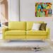 Everly Quinn Edisson 71" Century Modern Velvet Loveseat Velvet in Yellow | 31.5 H x 71 W x 31.5 D in | Wayfair 4B2E63F102A14CDC92F0ADA2BA1F602A