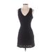 Hollister Casual Dress - Mini: Black Marled Dresses - Women's Size 1