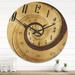 Designart 'Endless Time Spiral' Modern Wood Wall Clock