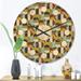 Designart 'Retro Polka Dots I' Mid-Century Modern Wood Wall Clock