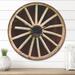 Designart 'Country Wagon Wheel on Wooden Wall Clock' Farmhouse Wood Wall Clock