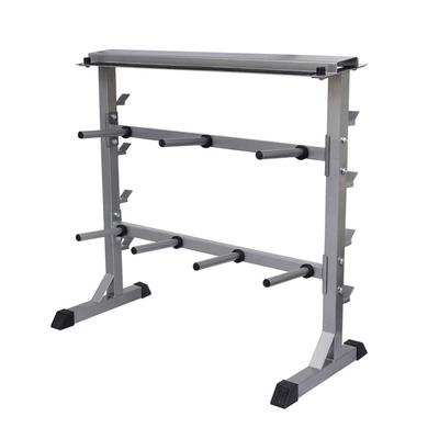 vidaXL Dumbbell Barbell Rack - grey