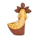 Novica Handmade Yellow Angel Of Light Ceramic Tealight Candleholder