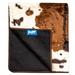 PupProtector Waterproof Throw Blanket for Dogs, 80" L X 62" W, Brown Faux Cowhide, Large, Off-White / Brown