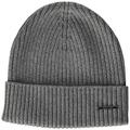 Calvin Klein Men's Basic Rib Beanie Hat, Charcoal, One Size