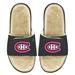 Men's ISlide Black/Tan Montreal Canadiens Faux Fur Slide Sandals