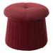 Modern Tufted Velvet Mushroom Shape Storage Ottoman Storage Stool Trunk