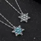 Charme vintage Lady Blue Crystal Snowflake Colliers pour femmes cadeau de bijoux pour filles vente