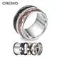 Cremo – bagues en titane pour femmes anneaux en Zircon empilables interchangeables en acier