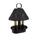 Smokey Black Finish 2 Light Punched Tin Accent Lamp - 11.5 X 8 X 6 inches