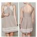 Free People Dresses | Free Peole Lace Detail Sleeveless Skater Dress | Color: Cream/Tan | Size: S