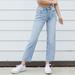 Brandy Melville Jeans | John Galt Brandy Melville Trendy High Rise Denim Straight Leg Mom Jeans | Color: Blue | Size: One Size