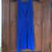 Free People Dresses | Blue Plunging Midi Dress. | Color: Blue | Size: Xs