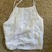 Brandy Melville Tops | Brandy Melville White Open Back Tank | Color: Tan/White | Size: One Size