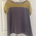 Anthropologie Tops | Left Of Center (Anthropologie) Silk Top Small | Color: Green/Purple | Size: S